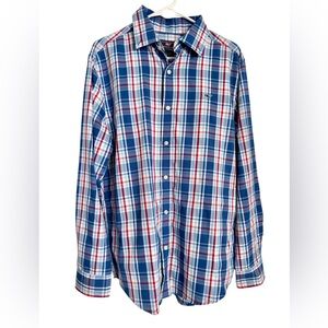 Vineyard Vines Men's Blue Plaid Whale Shirt - Medium - worn twice